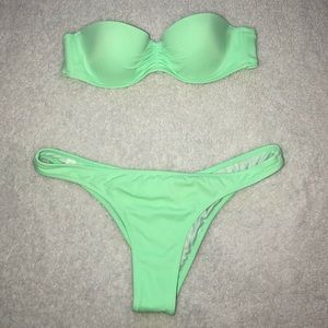 Victoria Secret 32A Classic Itsy Bikini set green